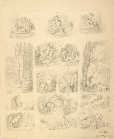 Fourteen Scenes Related to the Tale of Tom Thumb by Oswald Adalbert Sickert